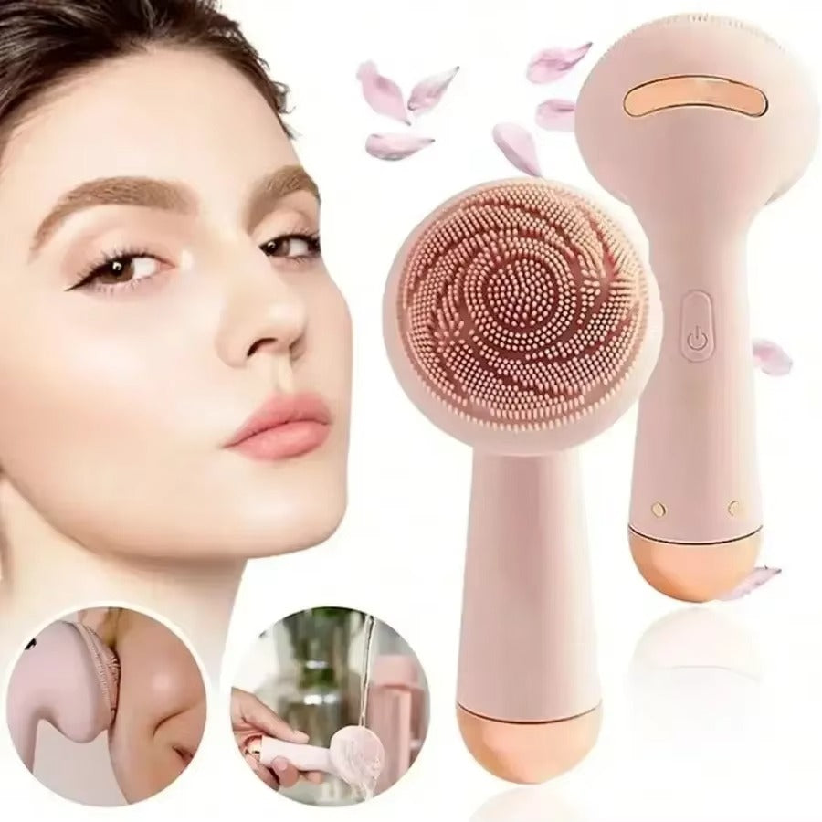 Lunara™ SoftGlow Silicone Facial Brush – Rechargeable Cleansing Tool