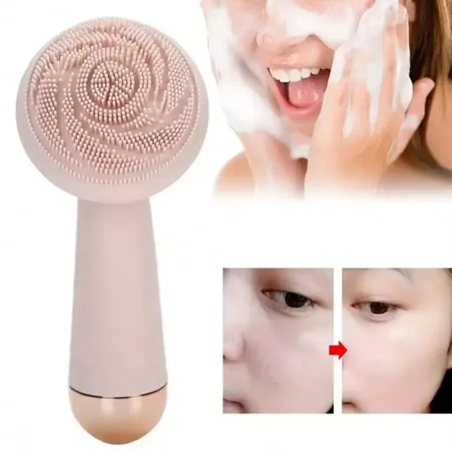 Lunara™ SoftGlow Silicone Facial Brush – Rechargeable Cleansing Tool